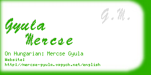 gyula mercse business card